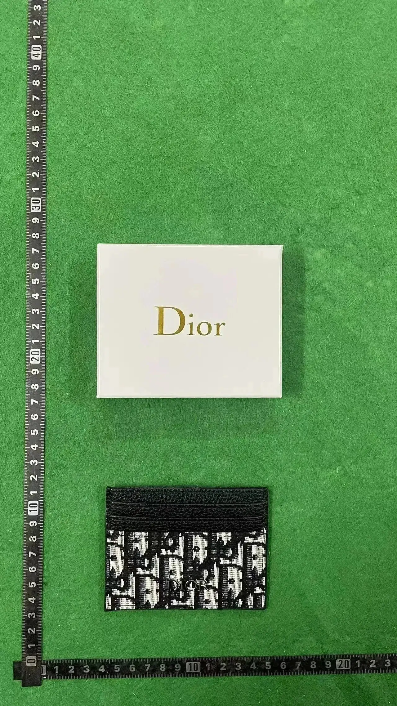 Dior Oblique Card Holder Gray