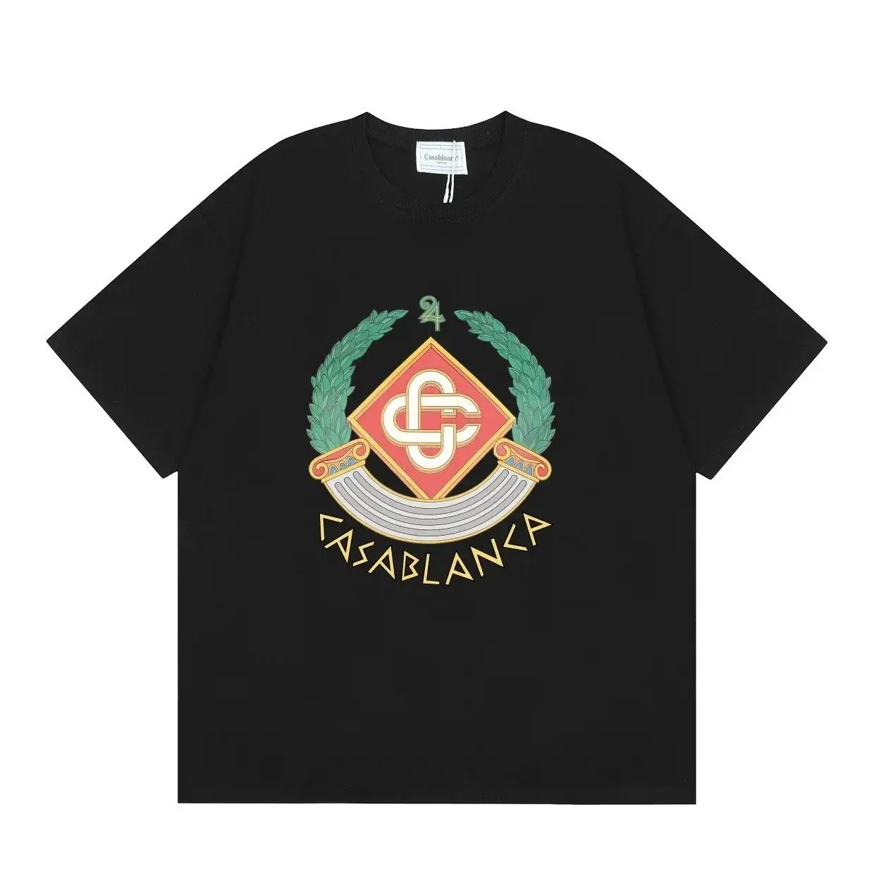 Casablanca Laurel Diamond Black T-Shirt