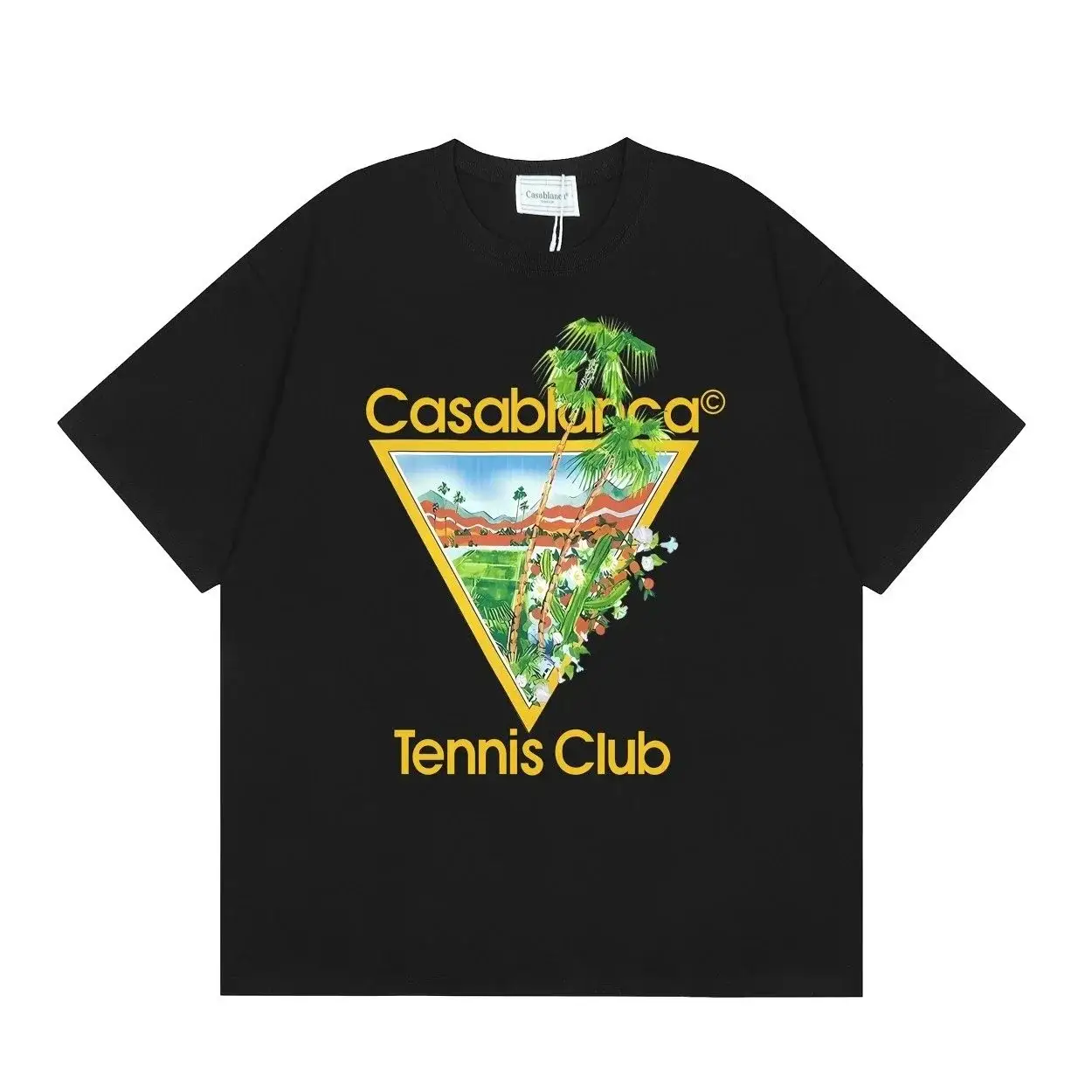 Casablanca Tennis Club Triangle Tee Black