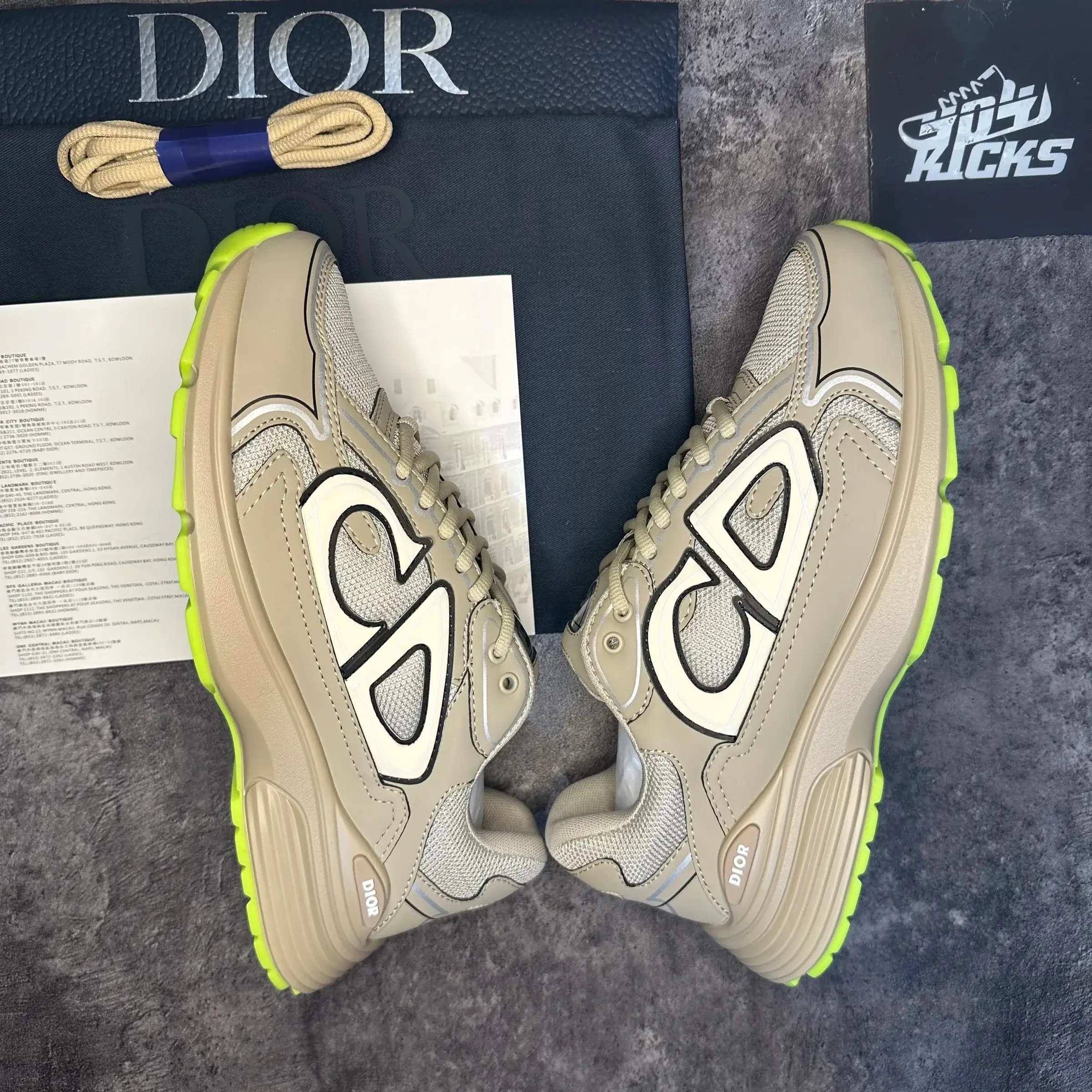 Christian Dior B30 Beige Neon Lime