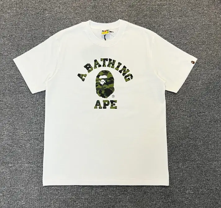 A Bathing Ape Arch Logo Camo T-Shirt White
