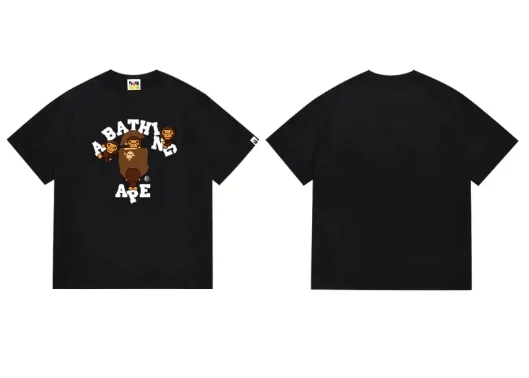 A Bathing Ape Baby Milo Family Black T-Shirt