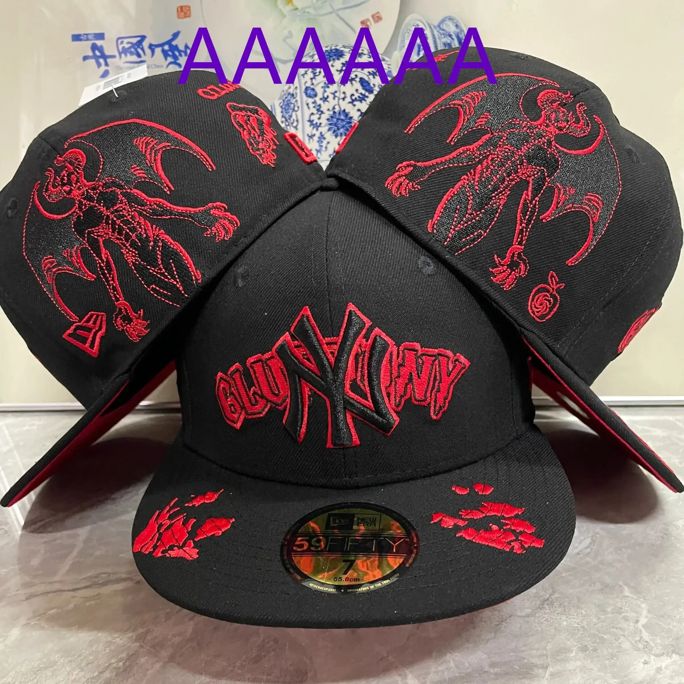 New Era MLB New York Yankees Devil Hat Black Red
