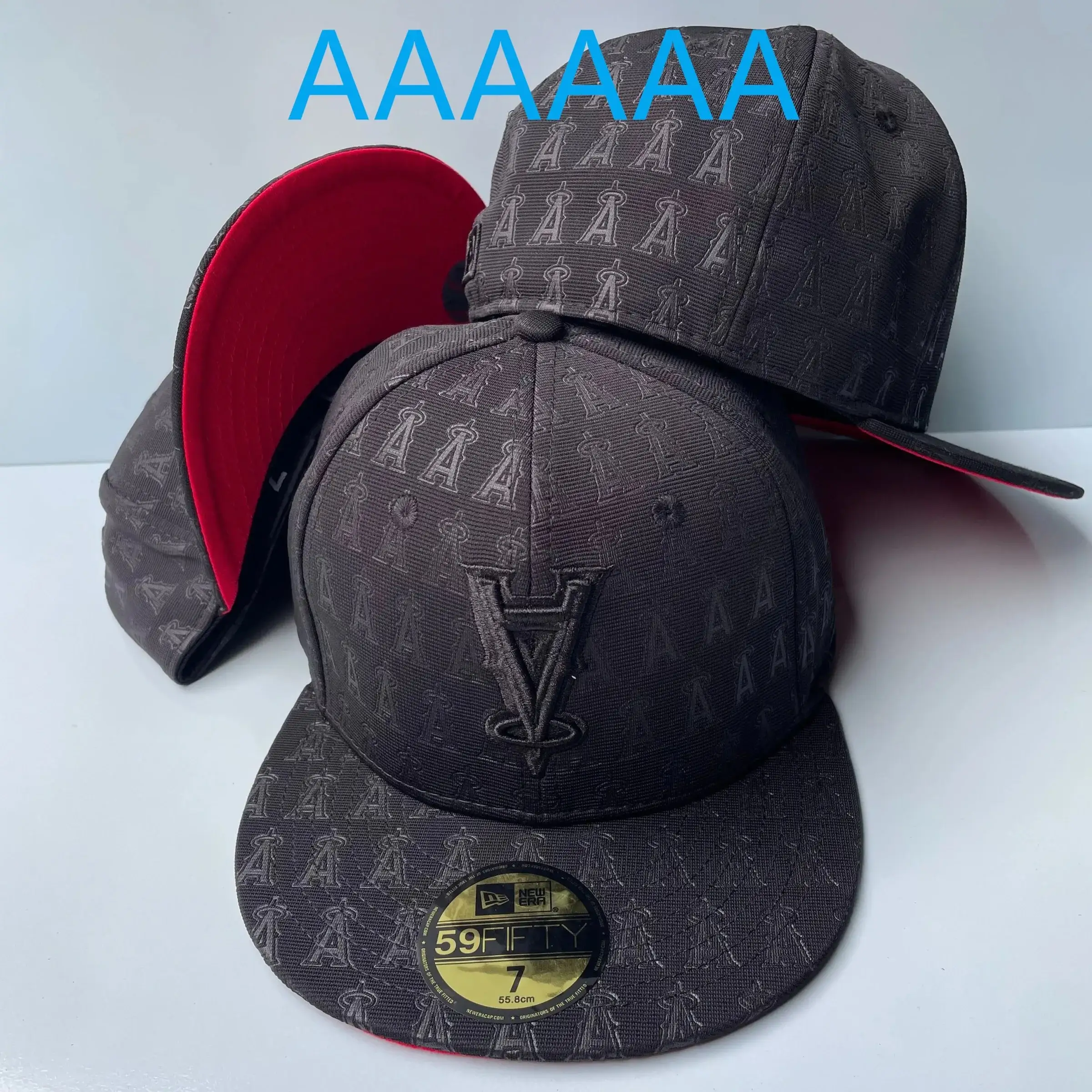 New Era MLB Monogram All Over Hat Charcoal Red