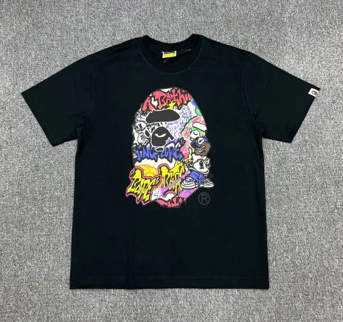 A Bathing Ape Graffiti Ape Head Black T-Shirt