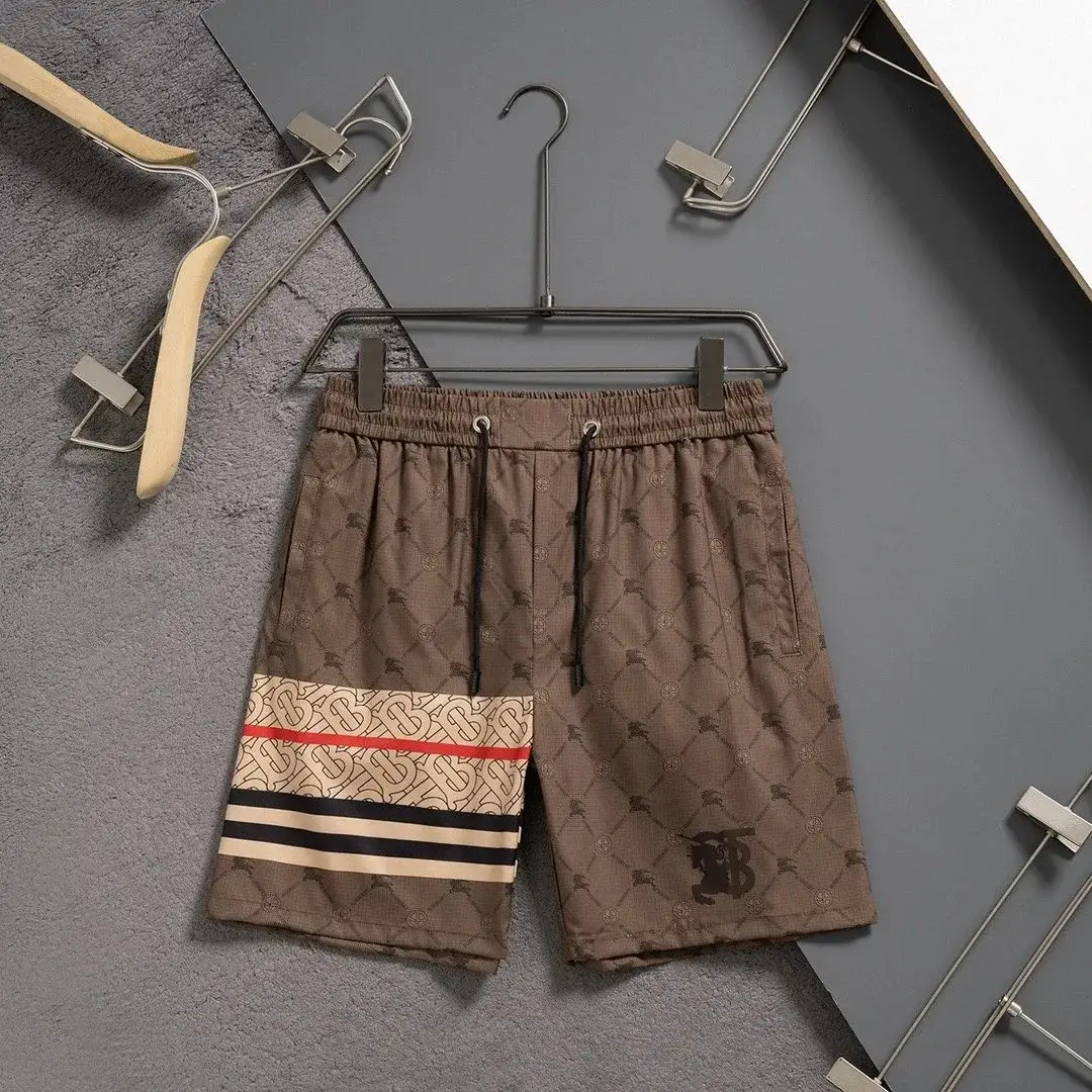 Burberry Monogram Stripe Print Shorts Brown