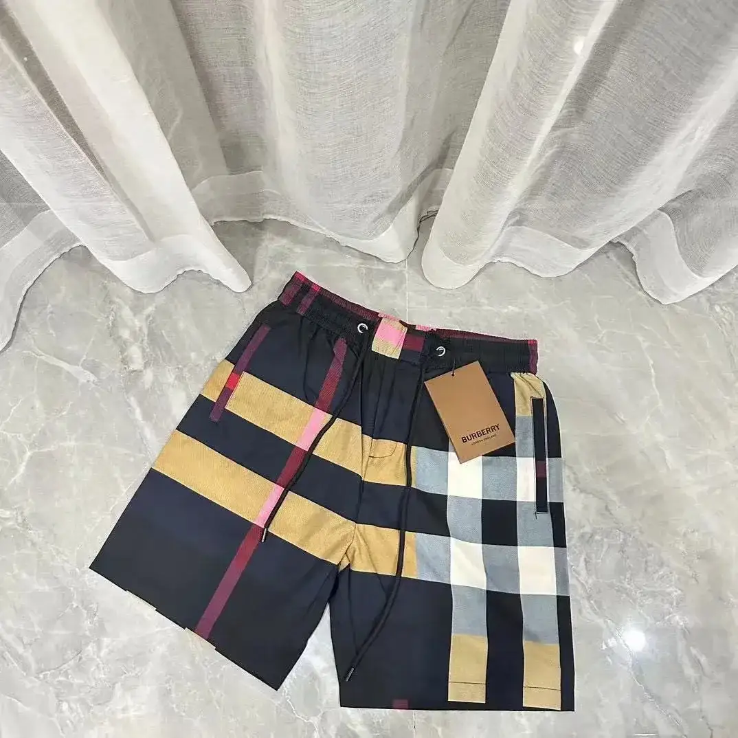 Burberry Vintage Check Swim Shorts Navy Beige
