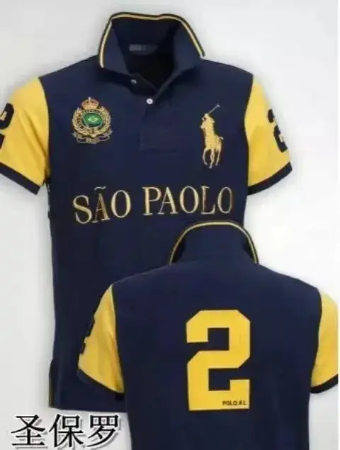 Ralph Lauren Sao Paulo Polo Shirt Navy Yellow