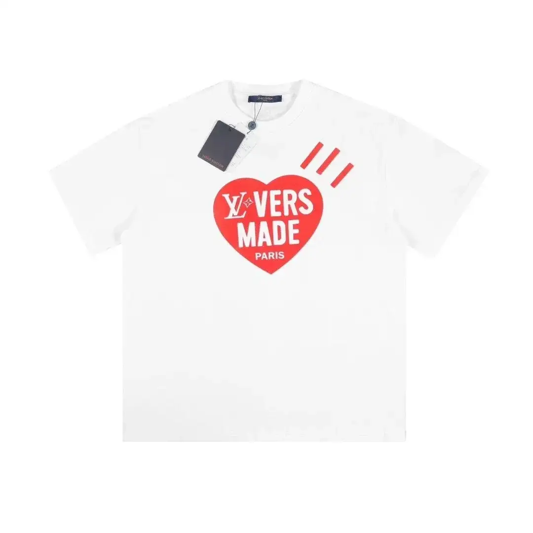 Louis Vuitton Lovers Made Heart White T-Shirt