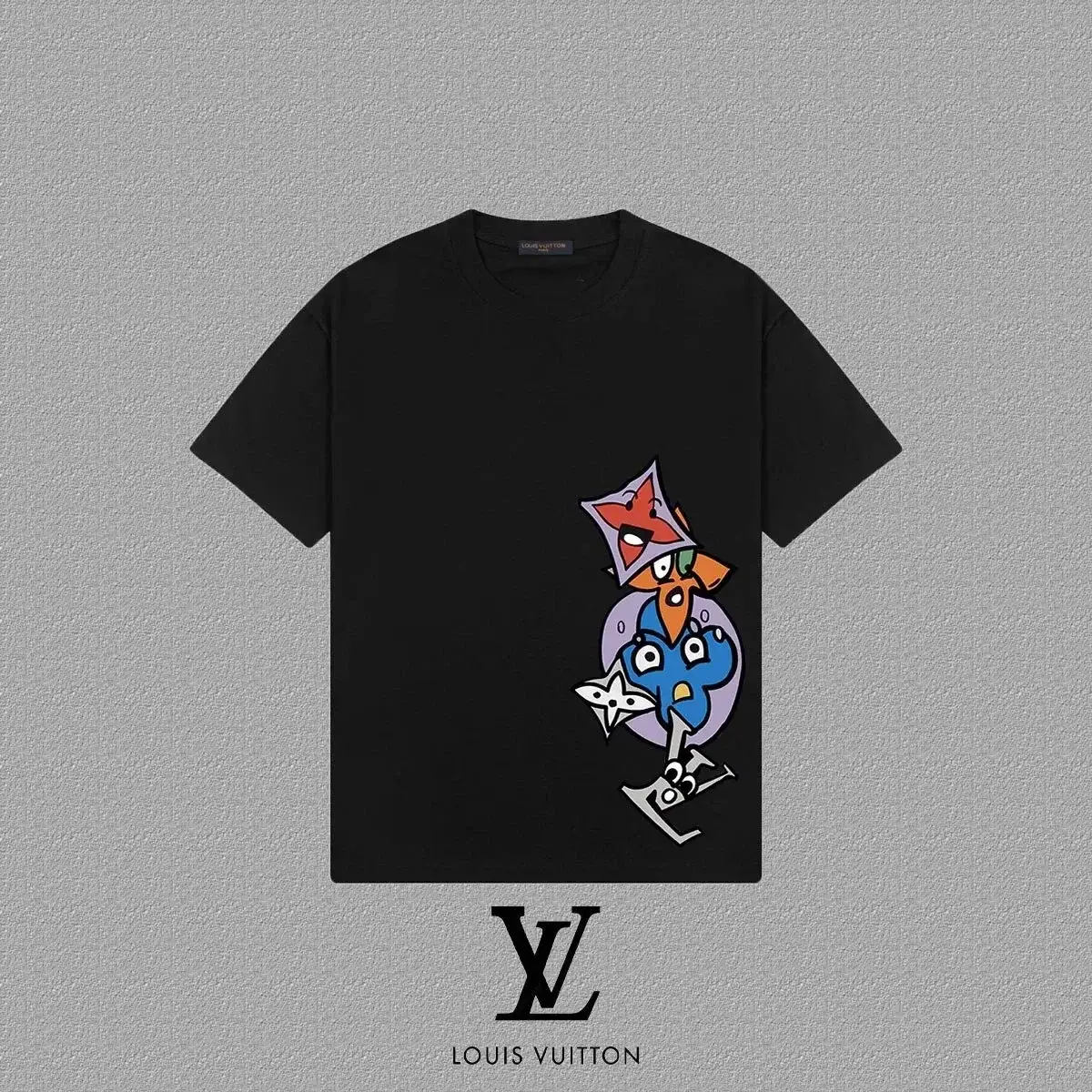 Louis Vuitton Cartoon Monogram Black T-Shirt
