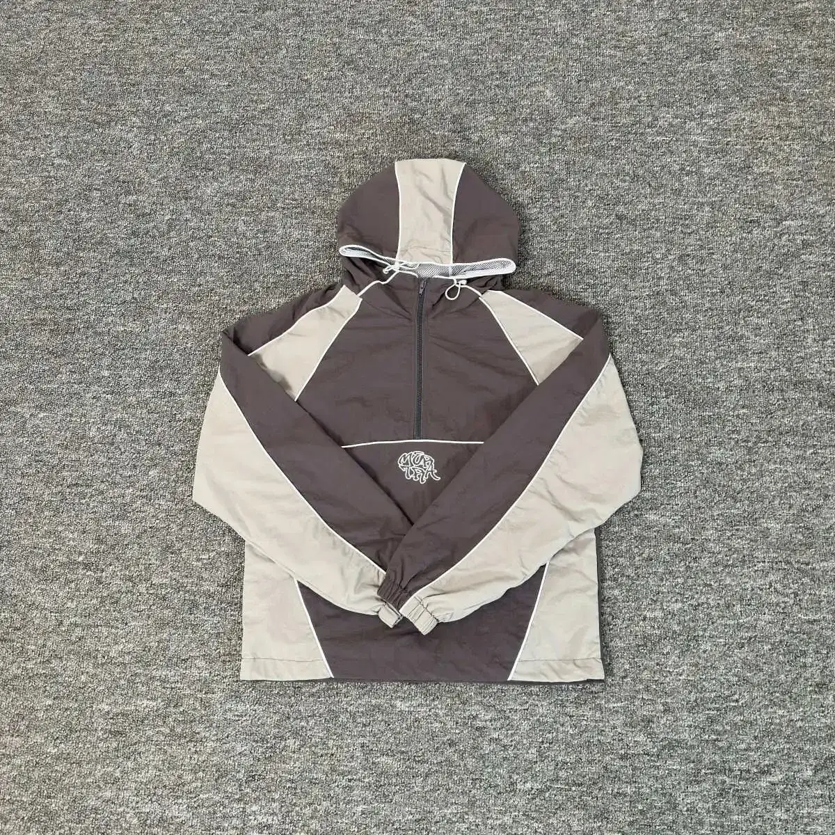 Muertra Brown Half Zip Hoodie