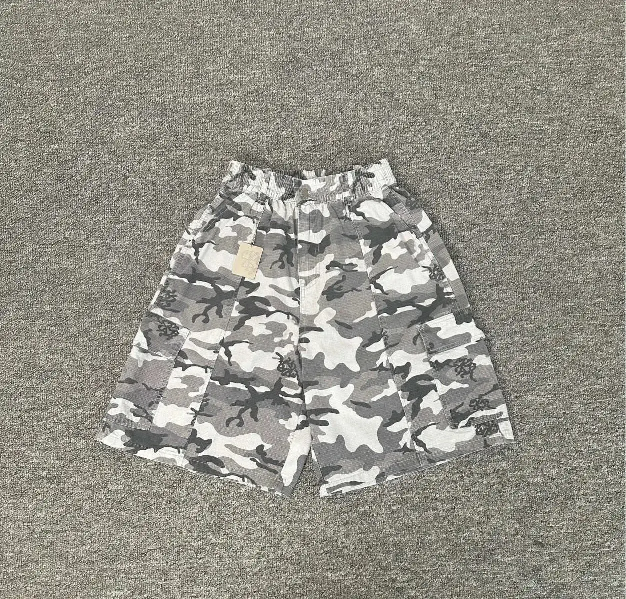 Mertra Grey Camouflage Cargo Shorts