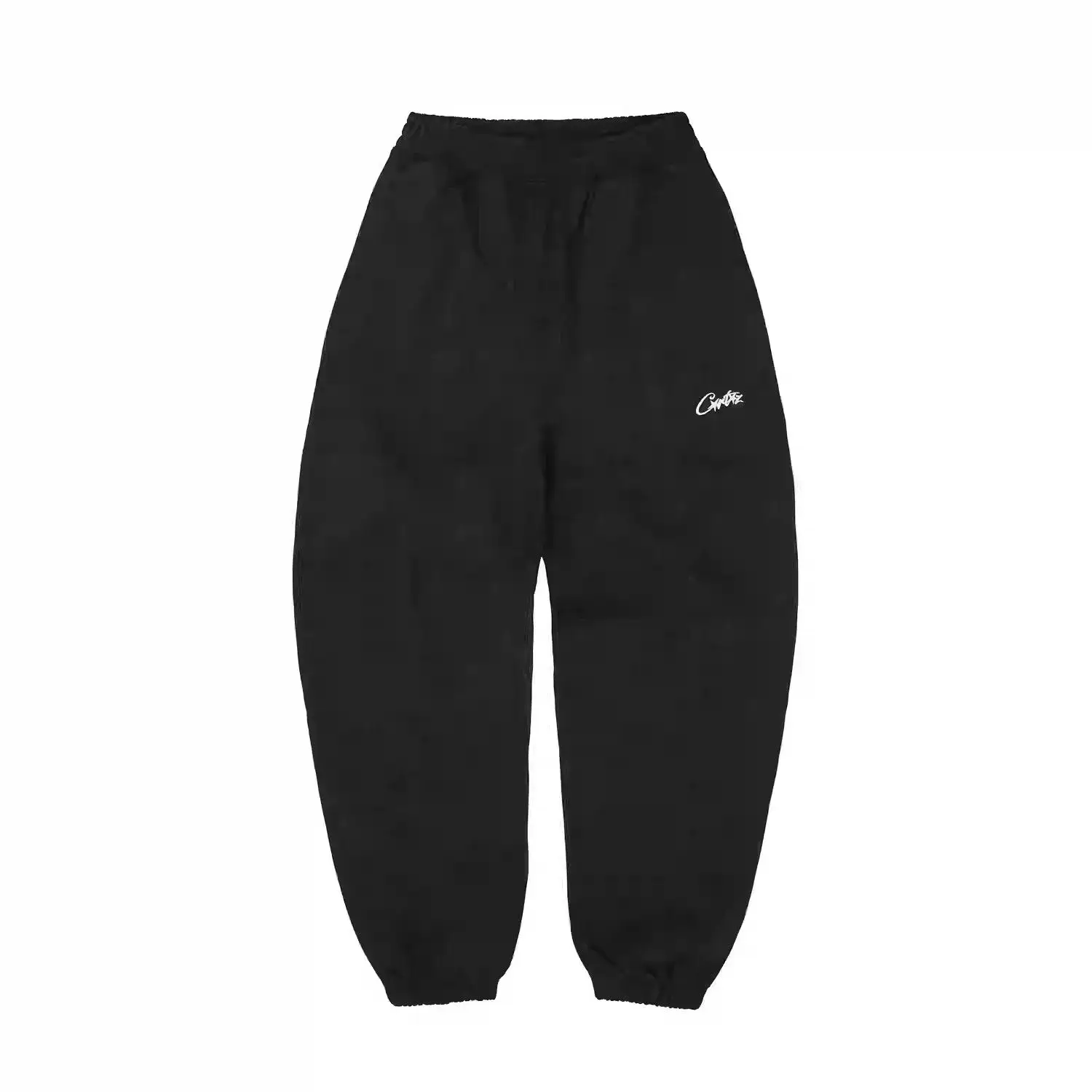Corteiz Script Cuffed Sweatpants Black