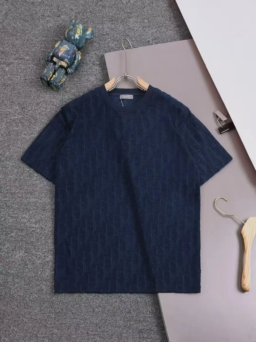 Dior Oblique Jacquard T-Shirt Tibetan Blue
