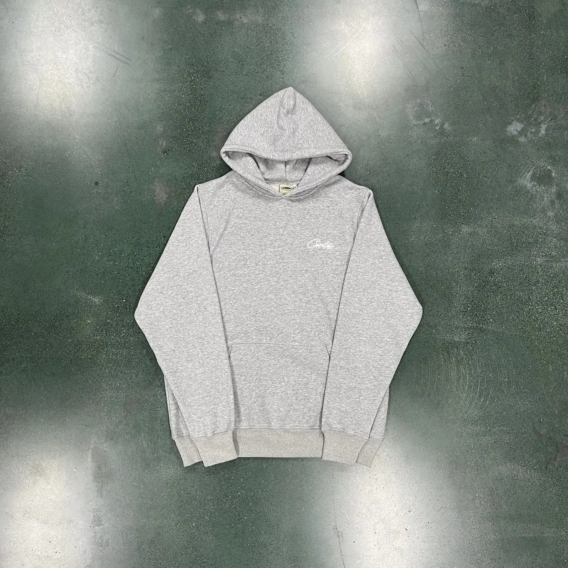 Corteiz Script Hoodie Grey