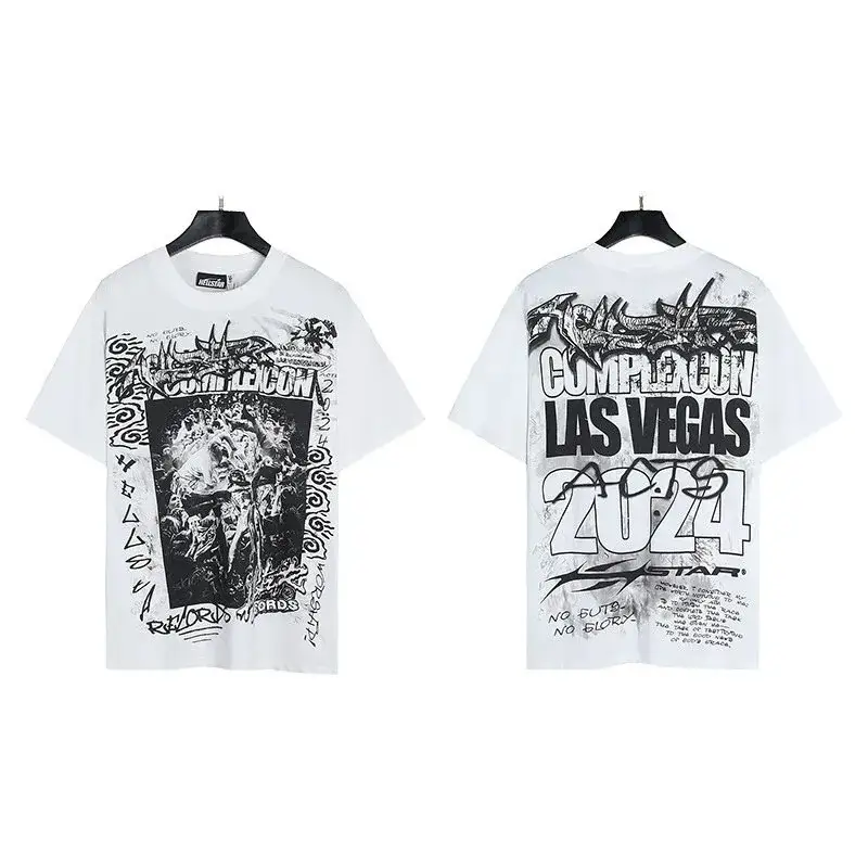 Hellstar ComplexCon Las Vegas 2024 Records T-Shirt White