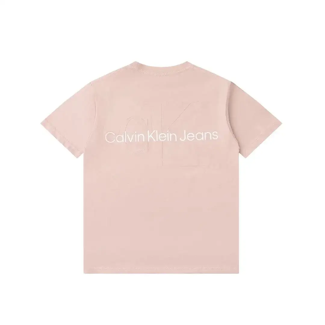 Calvin Klein Jeans Embossed Monogram Back Logo T-Shirt Light Pink