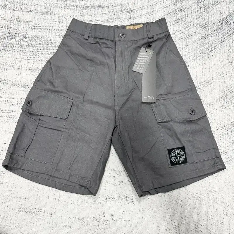 Stone Island Patch Cargo Shorts Grey