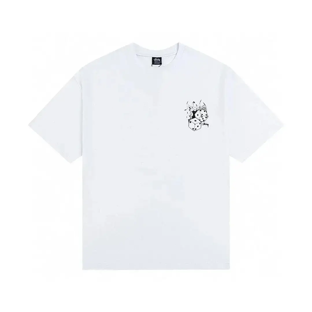 Stüssy Flaming Dice T-Shirt White