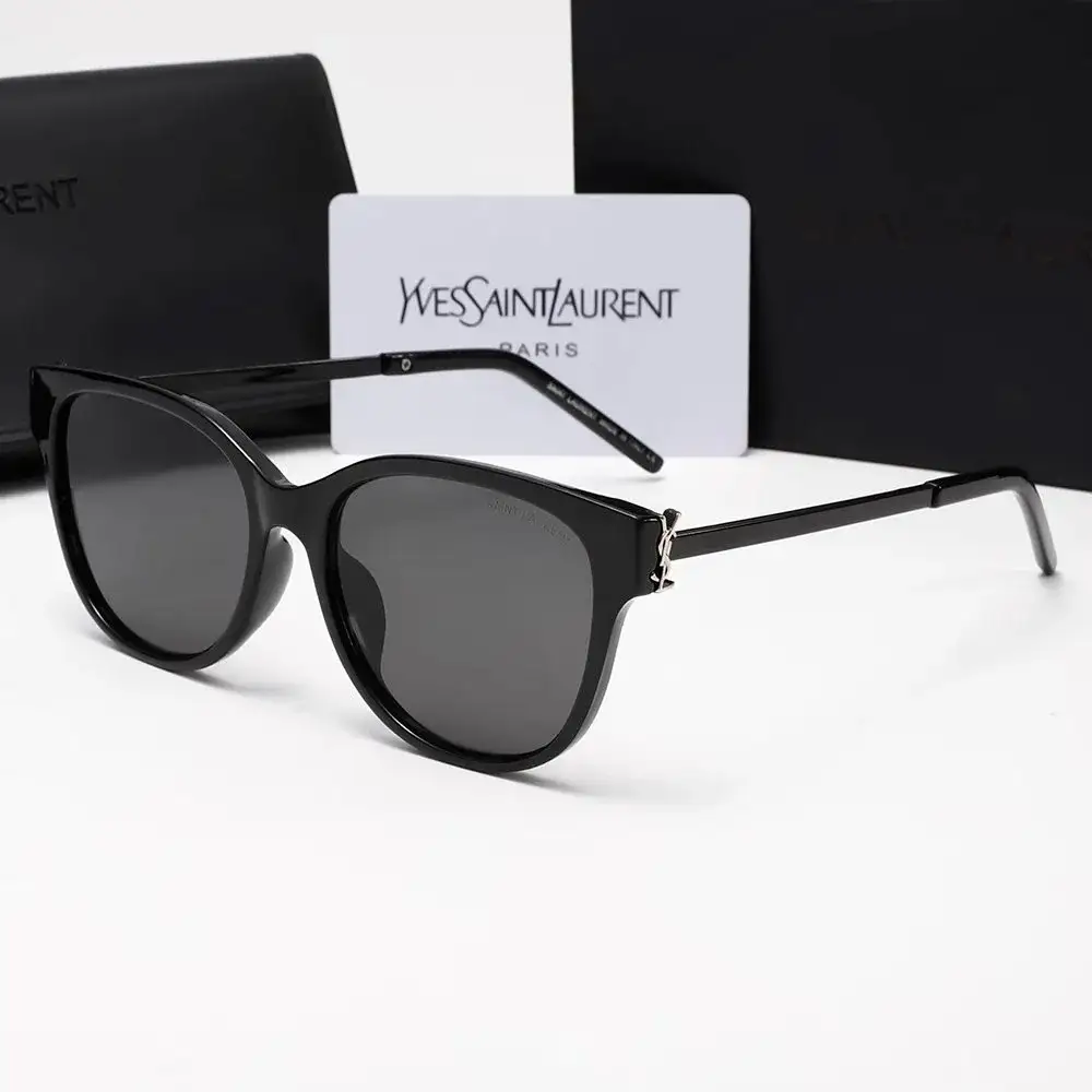 Saint Laurent Monogram Cat-Eye Sunglasses Black Grey