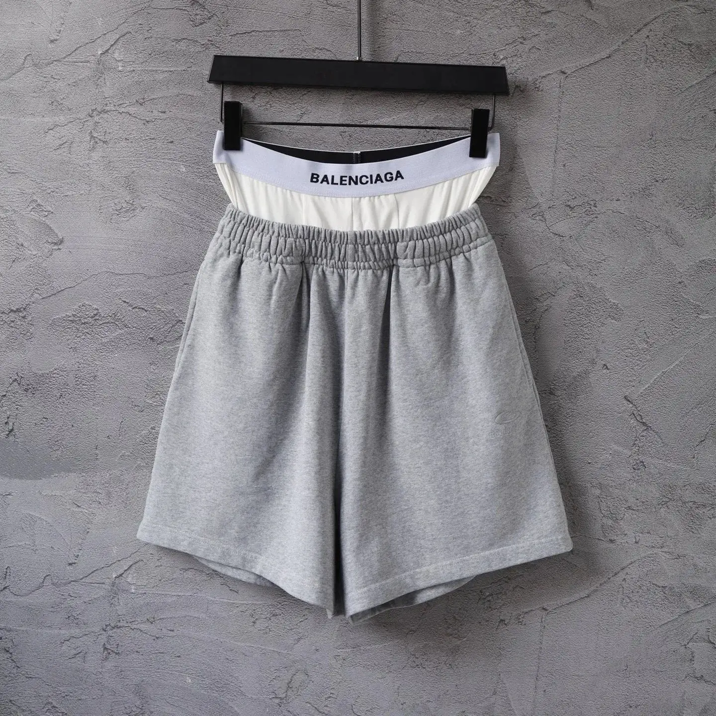 Balenciaga Sports Icon Boxer Sweatshorts Heather Grey