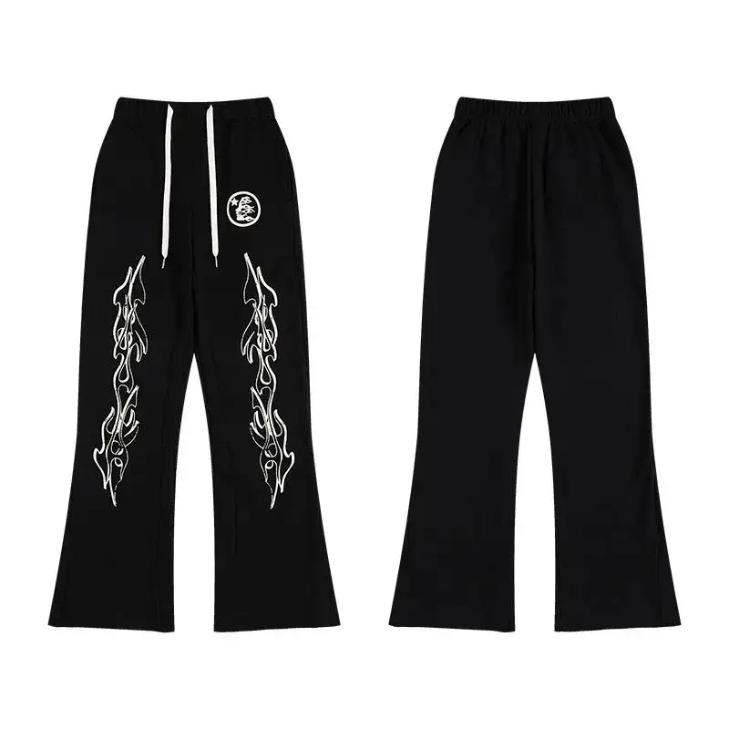 Hellstar Flame Flare Sweatpants Black