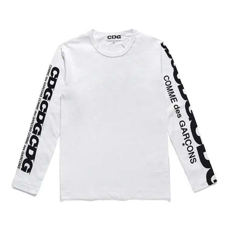 CDG Sleeve Logo Long-Sleeve T-Shirt White