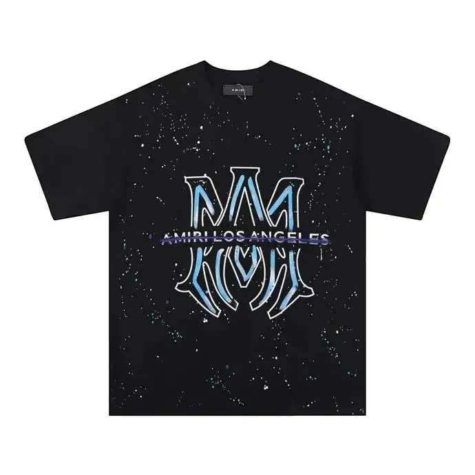 Amiri Los Angeles Paint Splatter T-Shirt Black