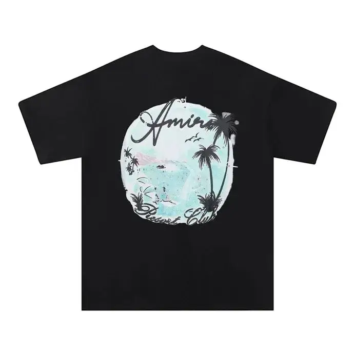 Amiri Resort Club Graphic T-Shirt Black