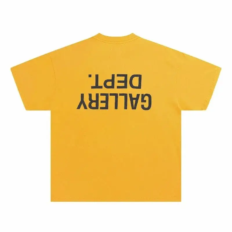 Gallery Dept. Upside-Down Logo T-Shirt Yellow