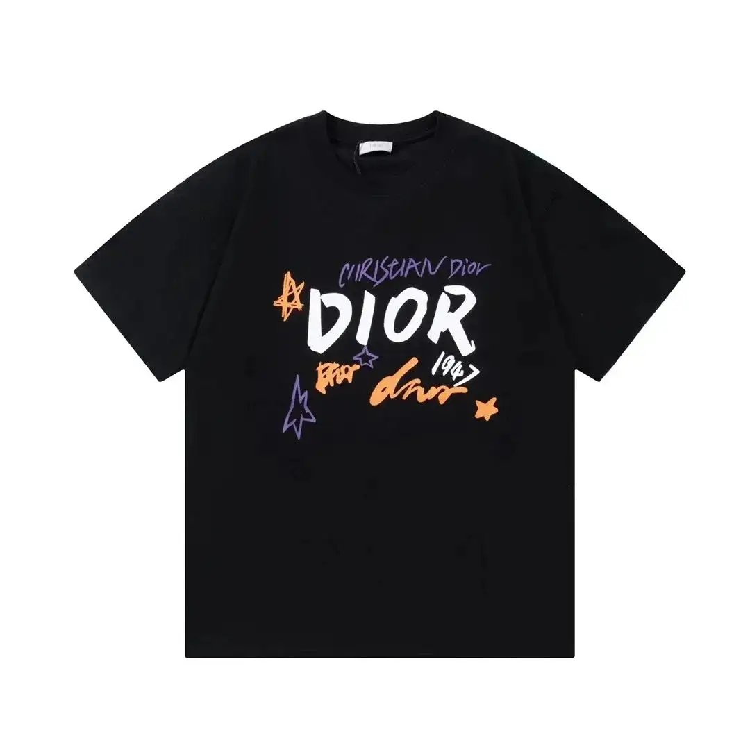 Dior Doodle Stars 1947 T-Shirt Black Multi
