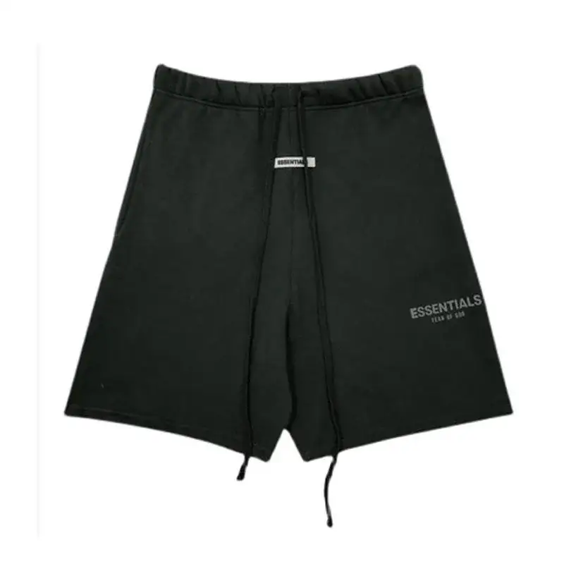 Fear of God Essentials Black Plush Sweatshorts
