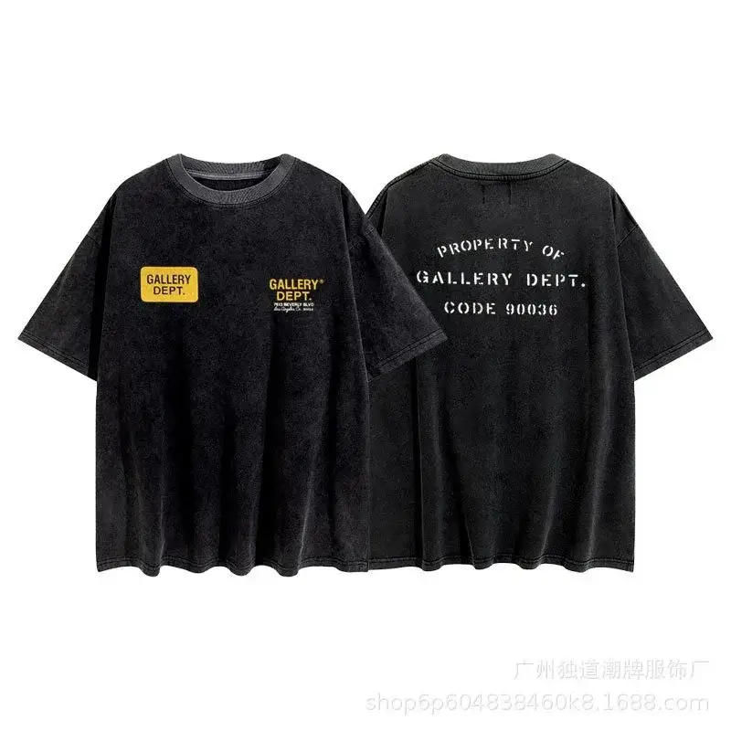 Gallery Dept. Property Of Code 90036 Washed T-Shirt Washed Black