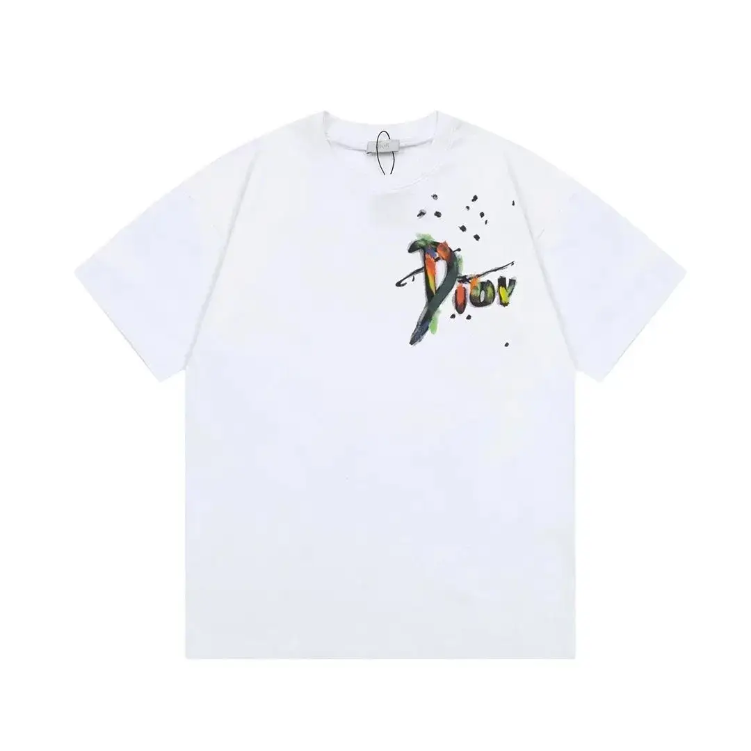 Dior Parrot Paint Splash T-Shirt White