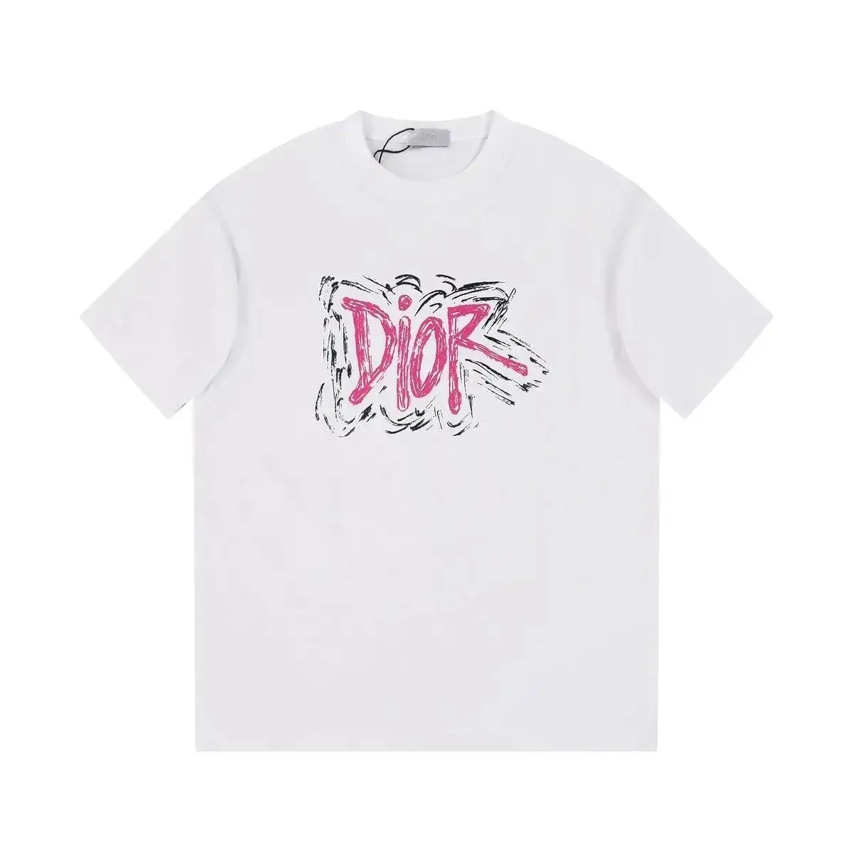 Dior Graffiti Sketch Logo T-Shirt White