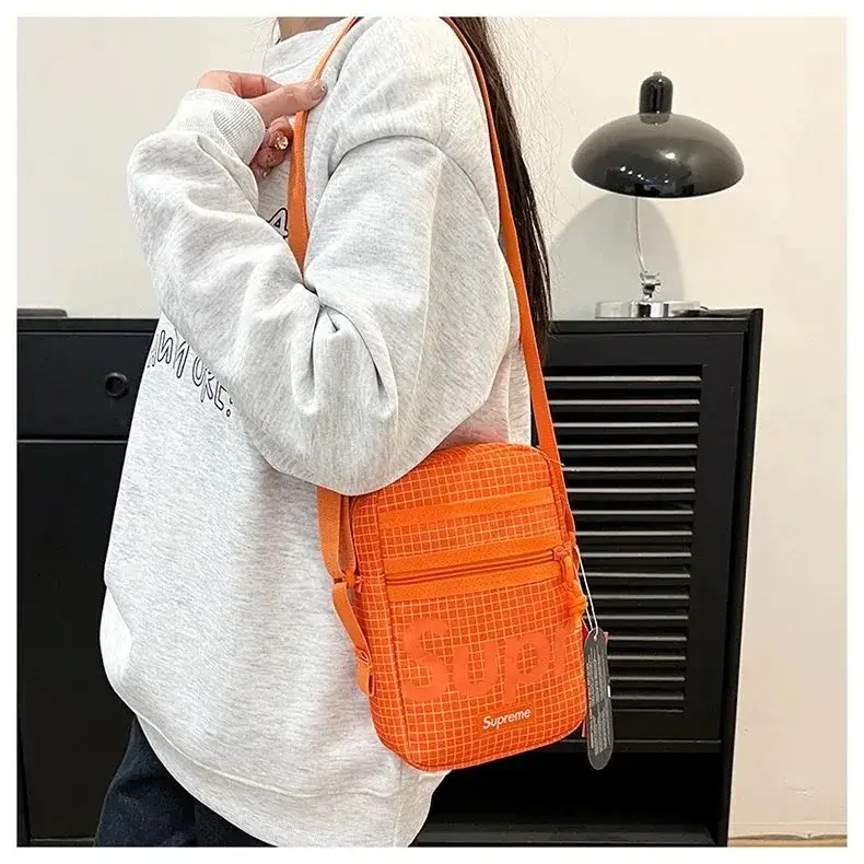 Supreme Grid Crossbody Bag Orange