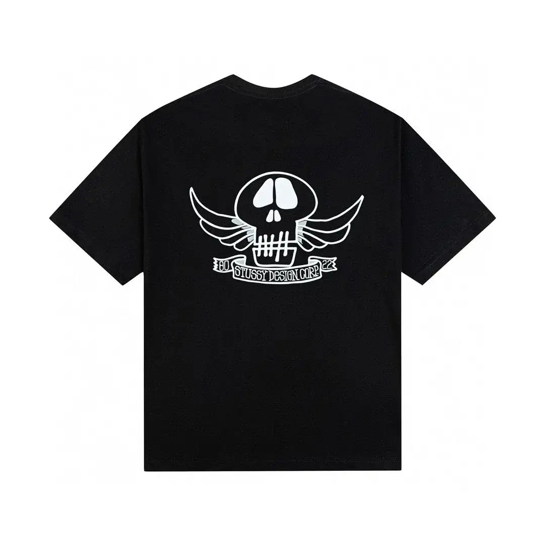 Stussy Winged Skull Black Tee
