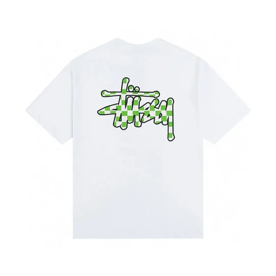 Stüssy Checkerboard Logo White T-Shirt