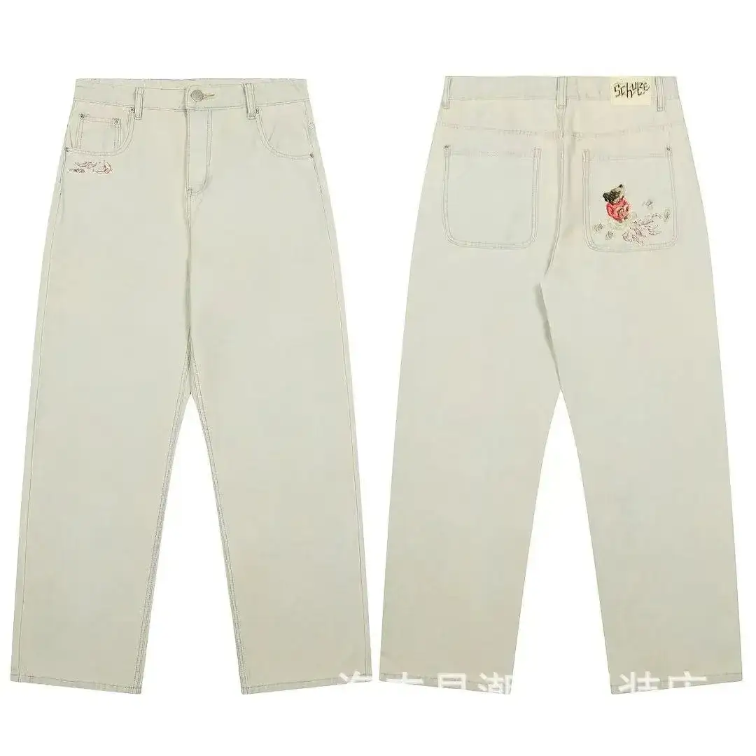 Schulze Bear Graphic Off-White Jeans