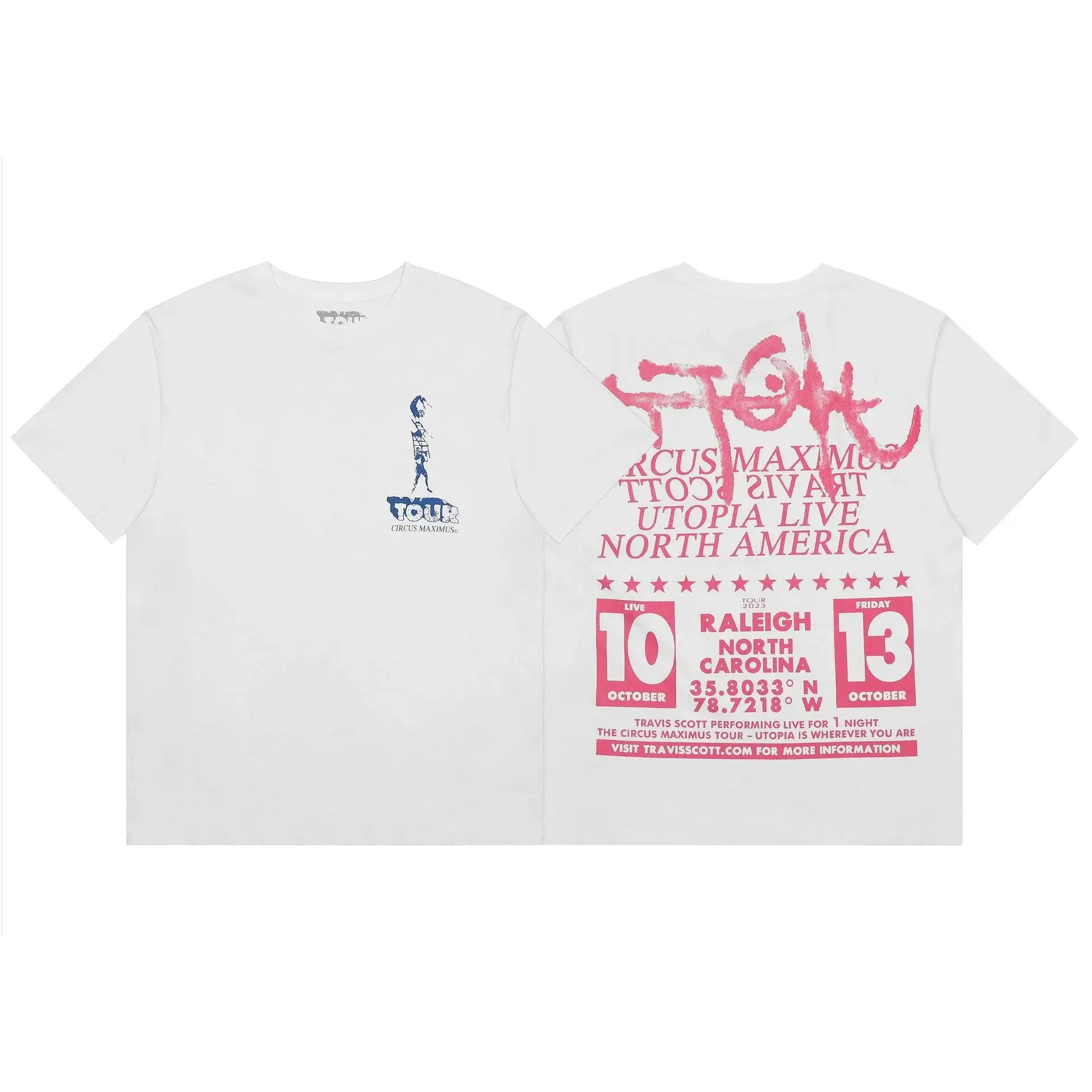 Travis Scott Circus Maximus North America Tour T-Shirt White