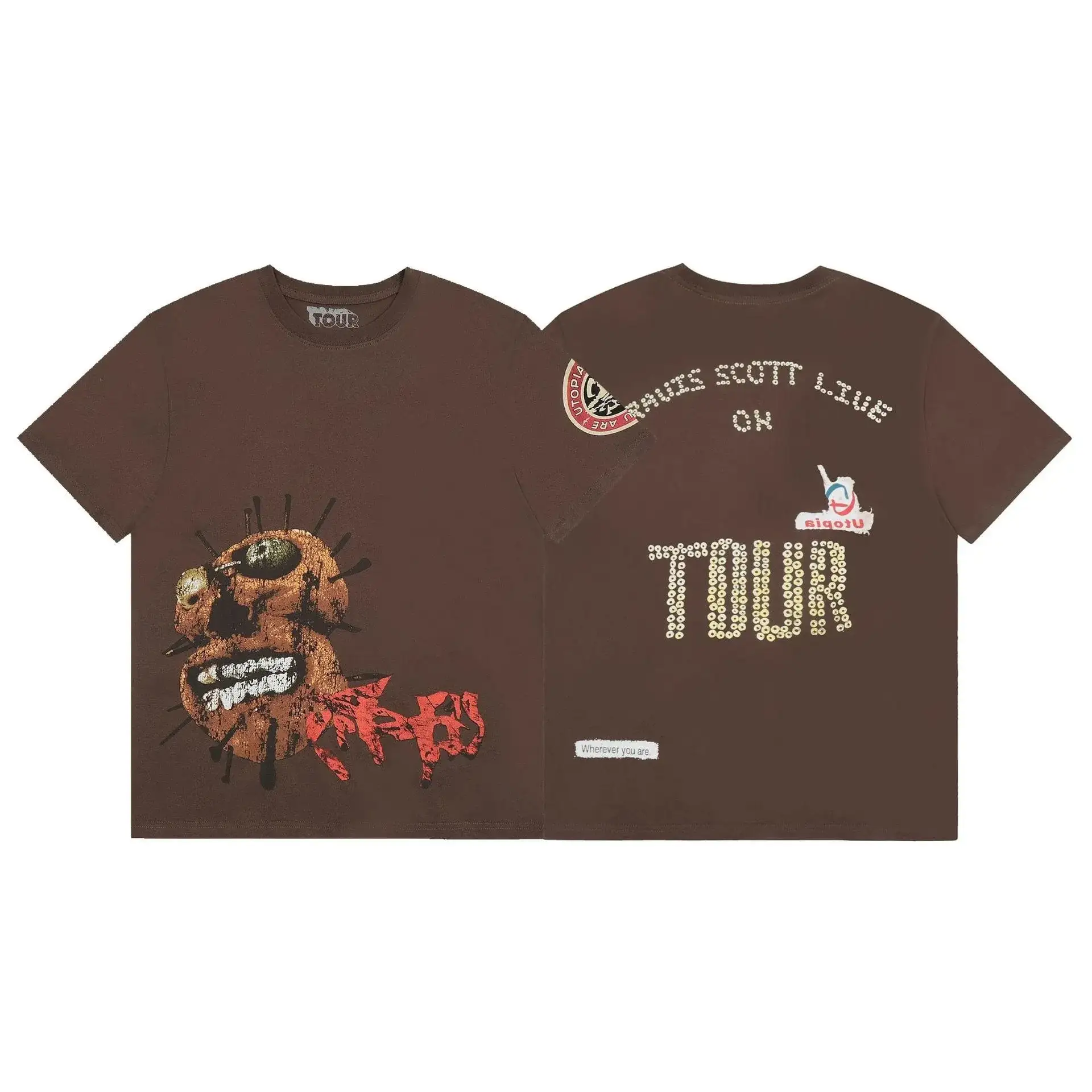 Travis Scott Utopia Tour Brown Tee