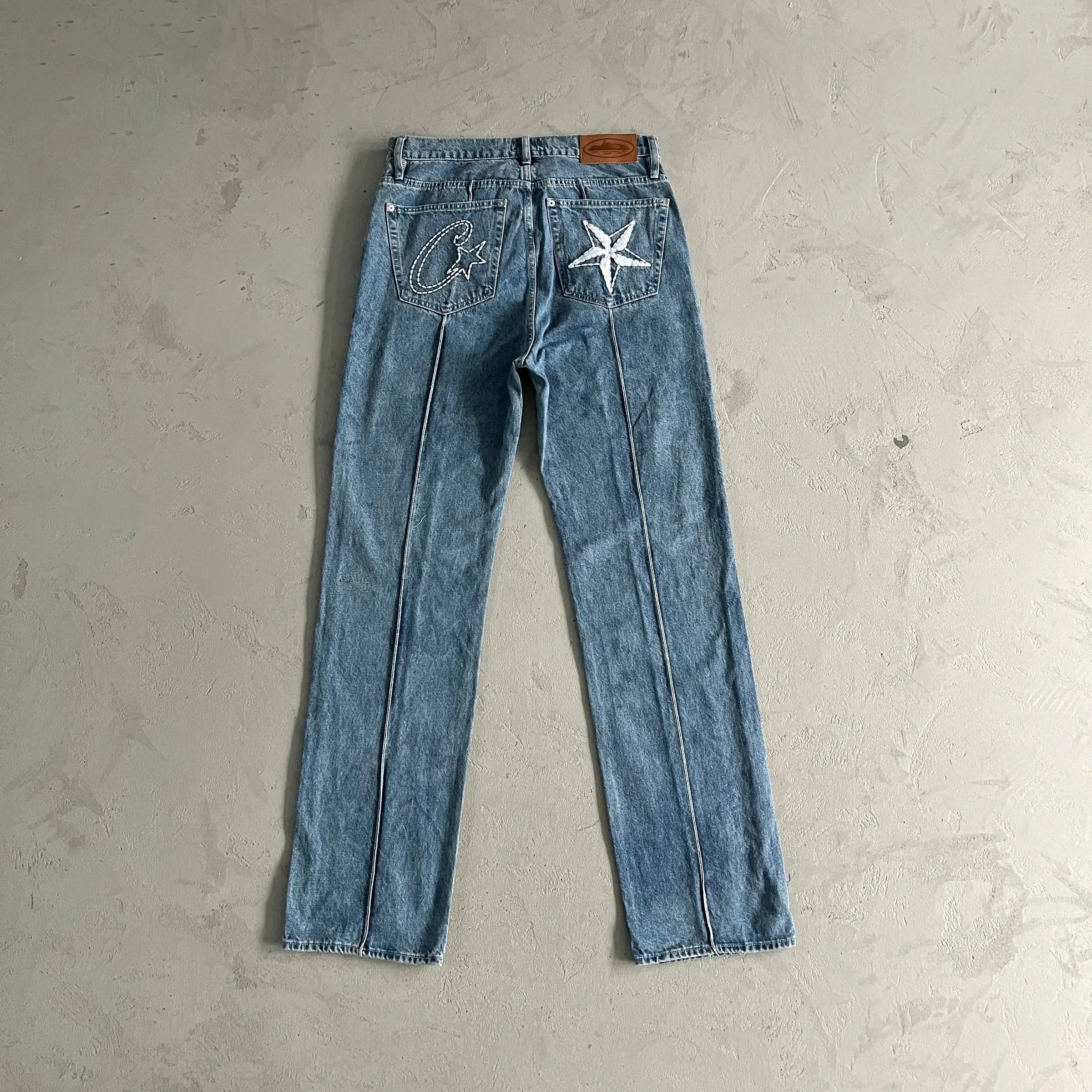 Corteiz C-Star Denim Jeans Washed Blue