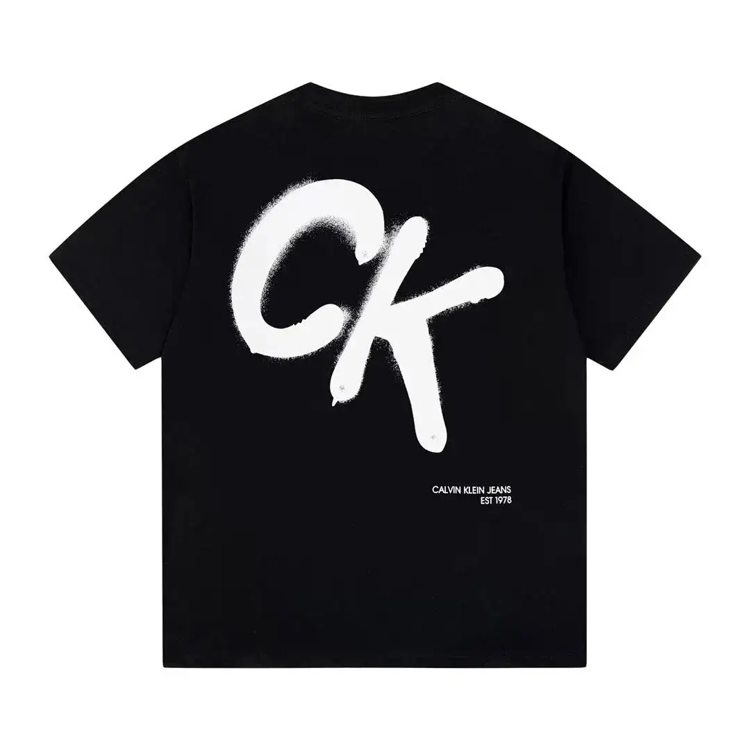 Calvin Klein Jeans Spray CK Logo T-Shirt Black