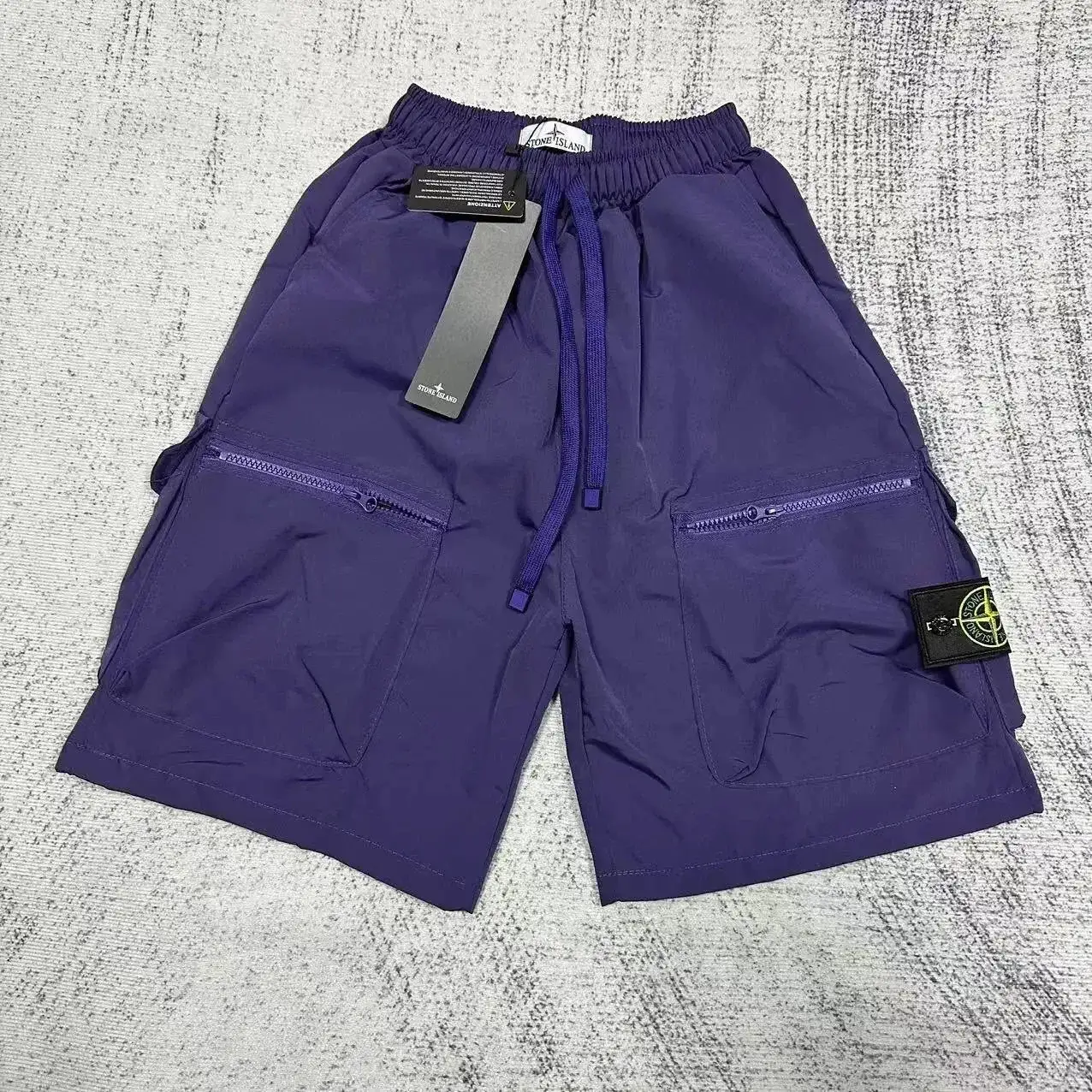 Stone Island Cargo Shorts Purple