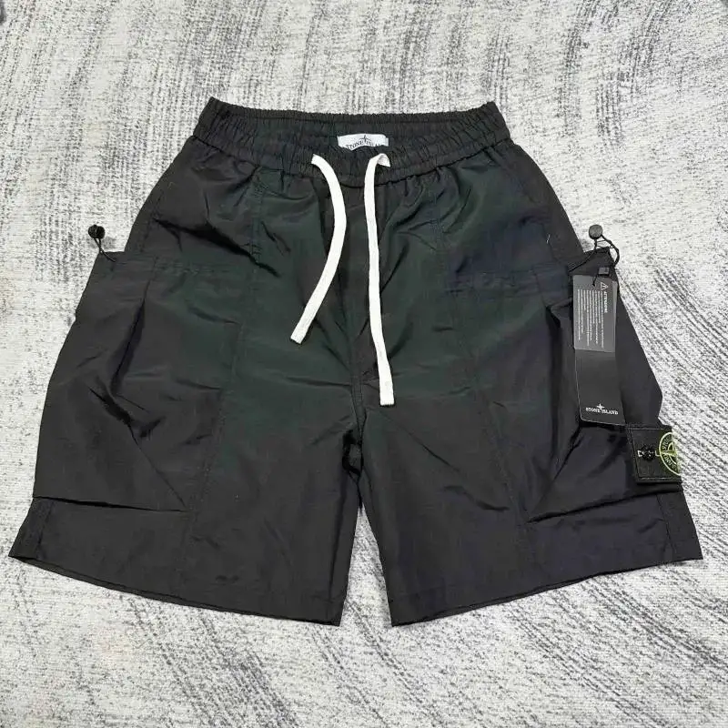 Stone Island Bungee Cargo Shorts Dark Green