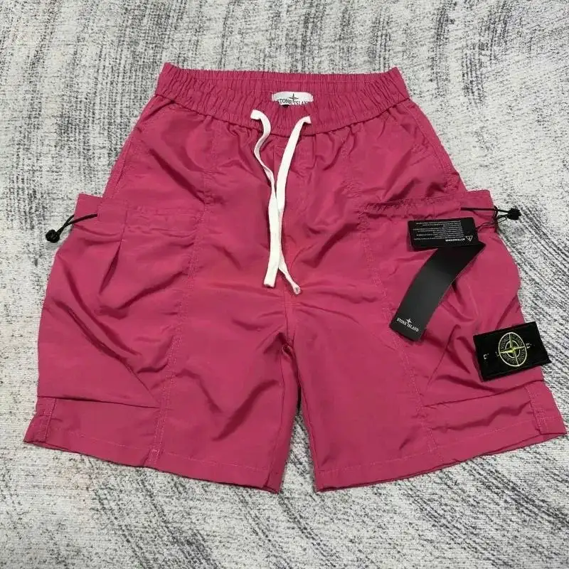 Stone Island Bungee Cargo Shorts Pink