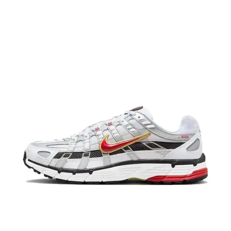 Nike P-6000 Metallic Silver University Red