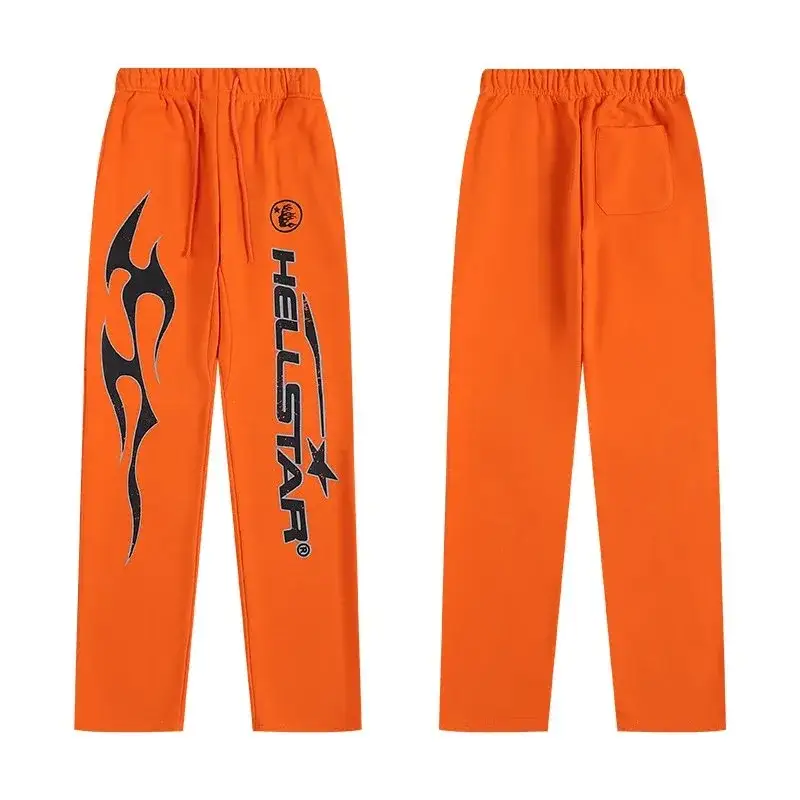 Hellstar Flame Face Sweatpants Orange
