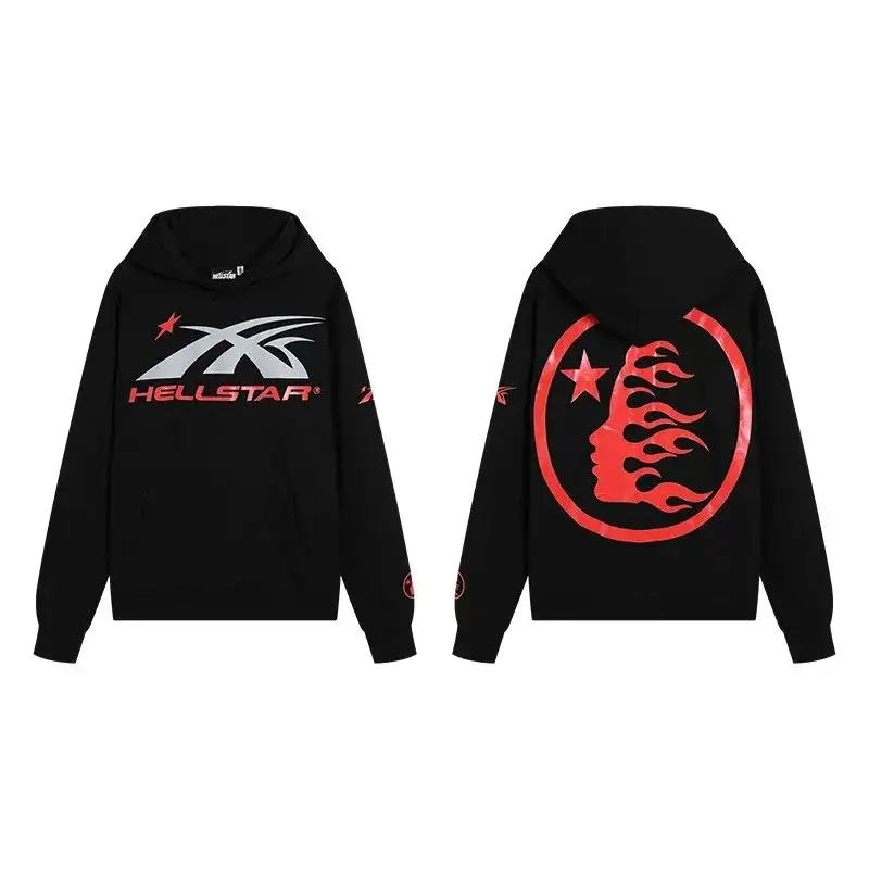 Hellstar Sports Logo Hoodie Black Red