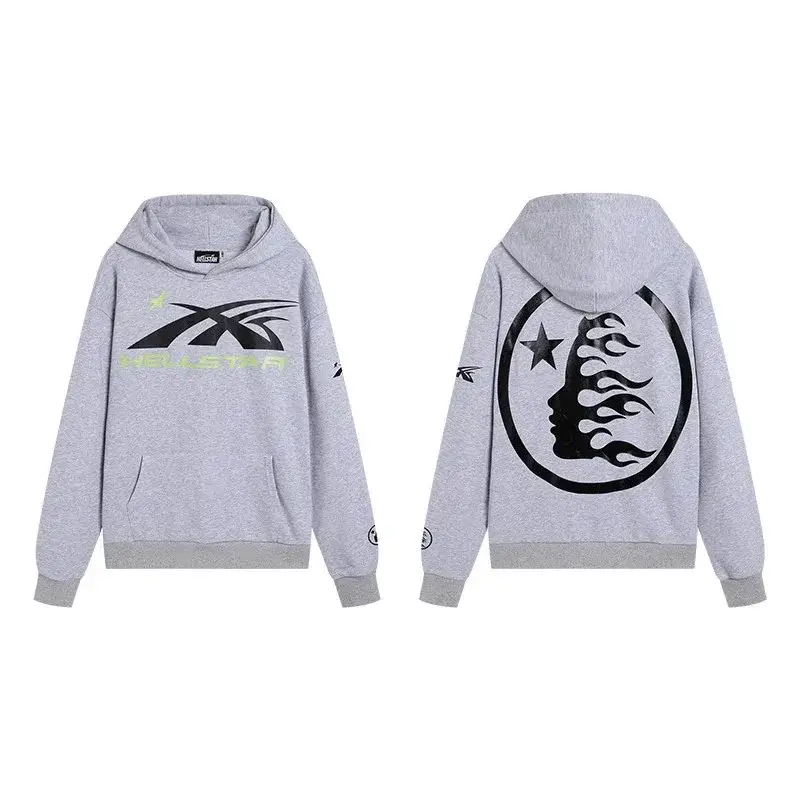 Hellstar Sports Logo Hoodie Heather Grey
